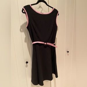 Little Black Dress with Pink Trim